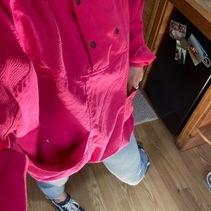 Hot pink wind breaker
